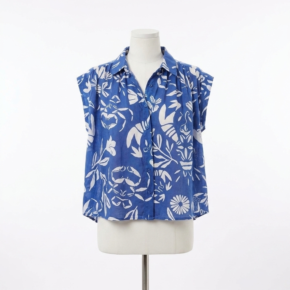 NEW FRNCH itia shirt in blue